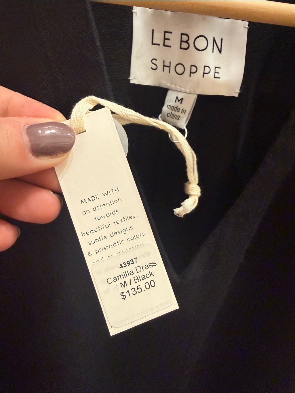 Le Bon Shoppe Camille Dress In Black — image 8 of 8